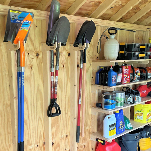 Starter Kit, Shed Organization, Garden Shed, Yard and Garden Tool Racks