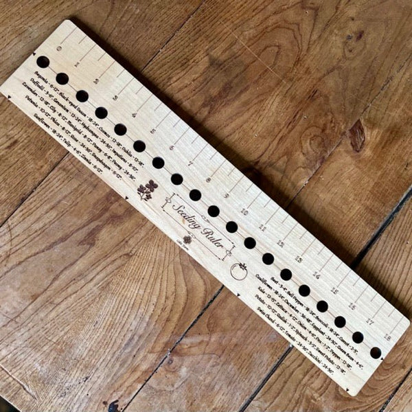 Maple Seed and Bed Ruler - Made in US with American Maple